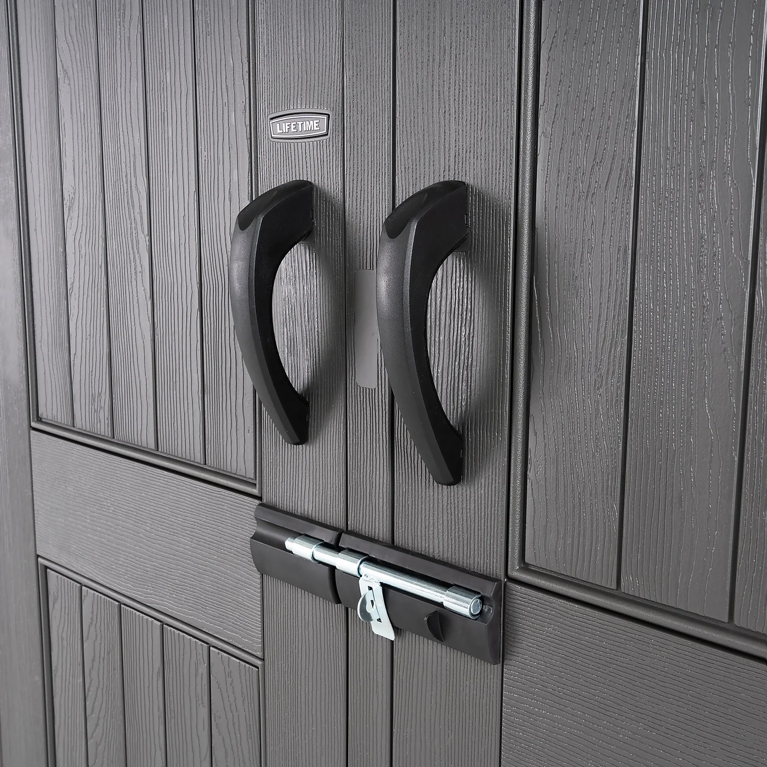 Lifetime 7x7ft Outdoor Storage Shed - Rough-Cut Grey 10 Lifetime 7x7ft Outdoor Storage Shed - Rough-Cut Grey - Image 10