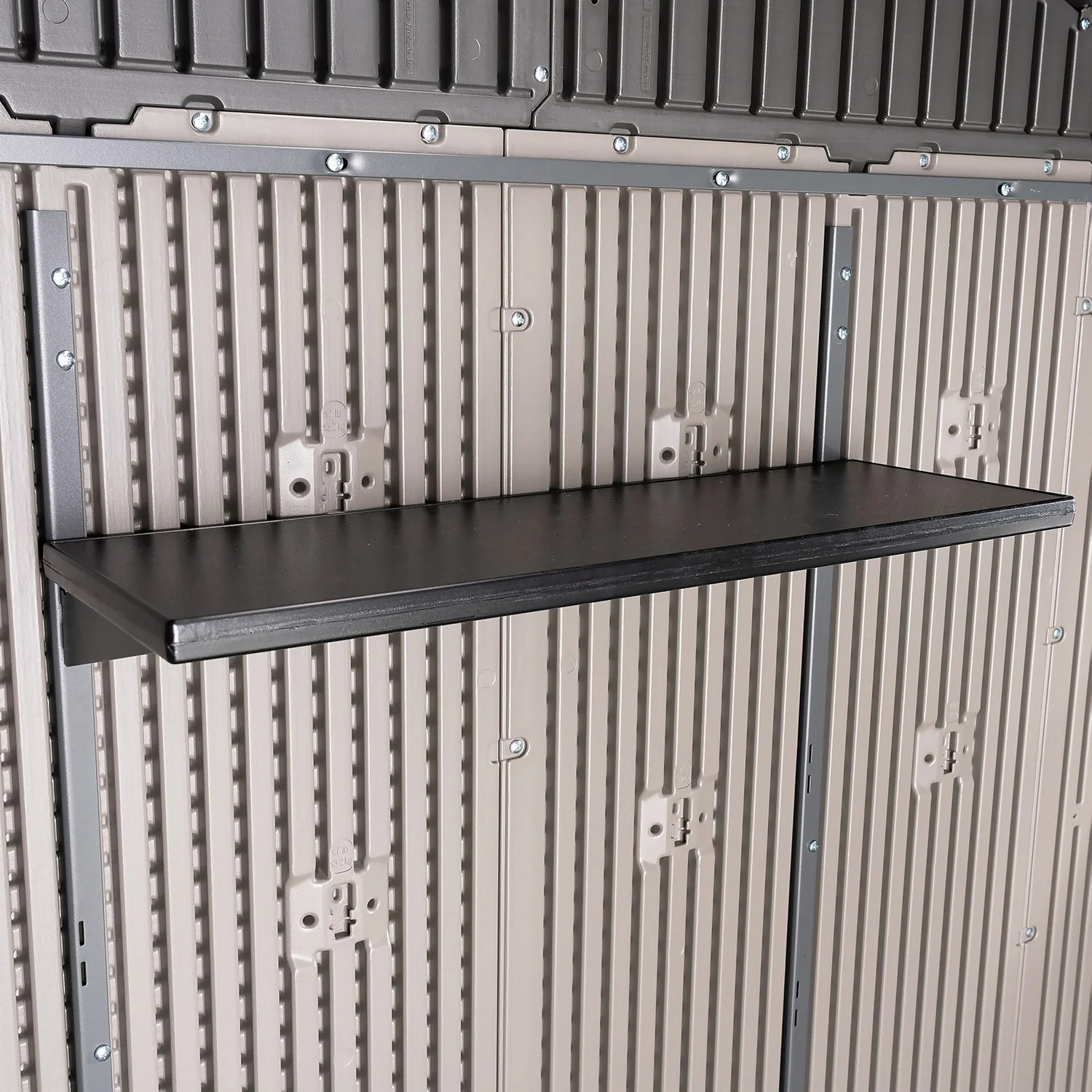 Lifetime 7x7ft Outdoor Storage Shed - Rough-Cut Grey 9 Lifetime 7x7ft Outdoor Storage Shed - Rough-Cut Grey - Image 9