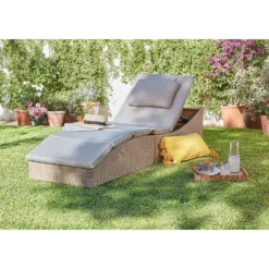 Natural Folding Rattan Sun Lounger 12 Natural Folding Rattan Sun Lounger -Garantia Store 14005776 5095022649640844