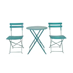 Millie Metal Bistro Set - Green -Garantia Store 14005782 6135018249521962