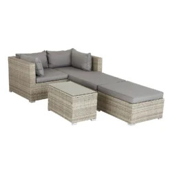 Cairo Grey Rattan Effect Garden Sofa Set -Garantia Store 14005786 1675022102896865