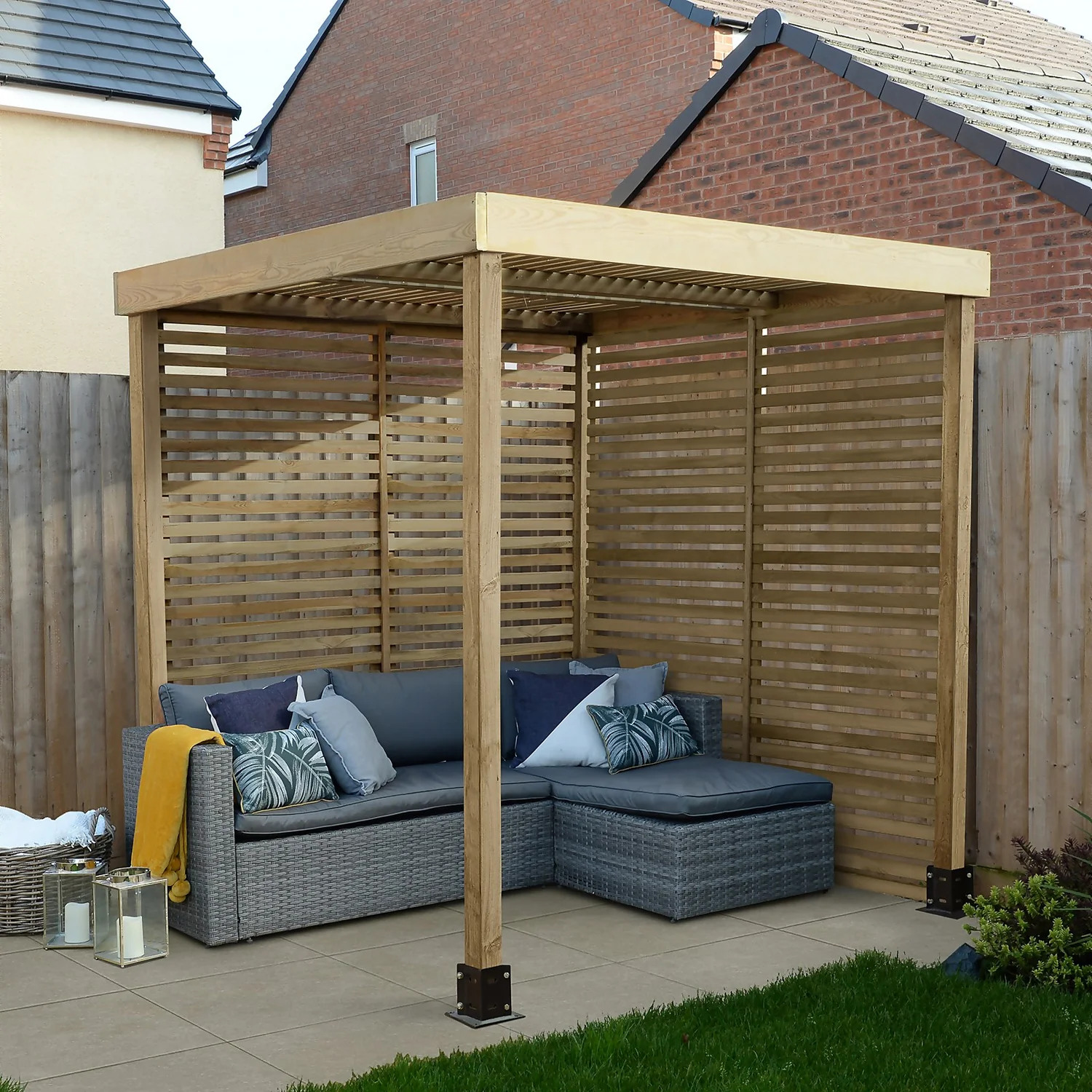 Forest Garden Modular Pergola With 2 Side Panel Packs 1 Forest Garden Modular Pergola With 2 Side Panel Packs