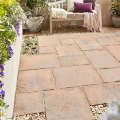 Stylish Stone Belfrey Random Patio Kit 5.76sqm - Autumn Brown -Garantia Store 14537693 6965047774050840
