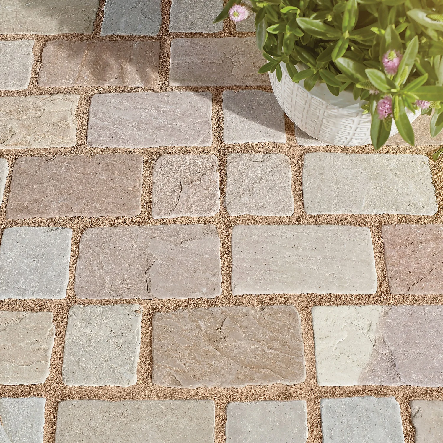 Stylish Stone Tumbled Cobble Set 100 X 100mm - Sycamore 2 Stylish Stone Tumbled Cobble Set 100 X 100mm - Sycamore - Image 2