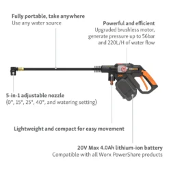 Worx Nitro Brushless Hydroshot Cordless Pressure Washer 10 Worx Nitro Brushless Hydroshot Cordless Pressure Washer -Garantia Store 14537894 6565044395731637
