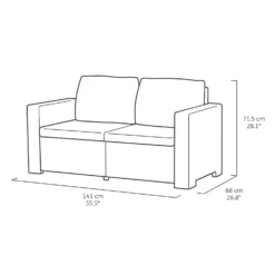 Keter California 5 Seater Outdoor Garden Furniture Lounge Set - Graphite With Grey Cushions 14 Keter California 5 Seater Outdoor Garden Furniture Lounge Set - Graphite With Grey Cushions -Garantia Store 14539595 1255047218348096